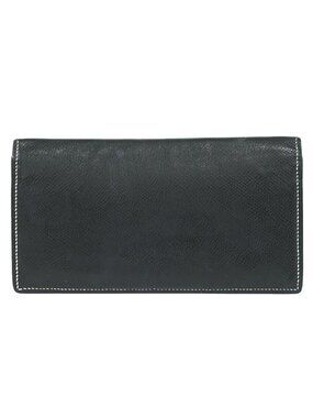Hermes Leather Billfold Wallet Black